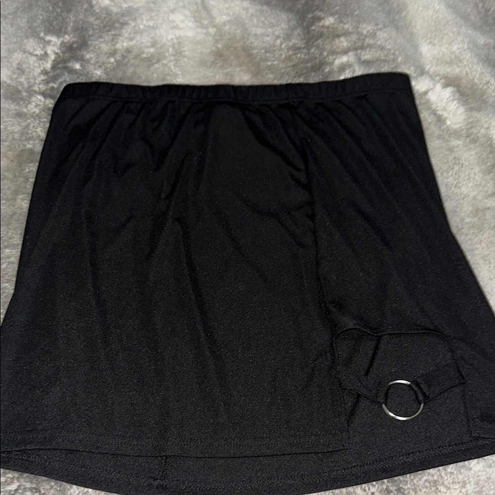 SHEIN Black Ruched Pencil Skirt Mini